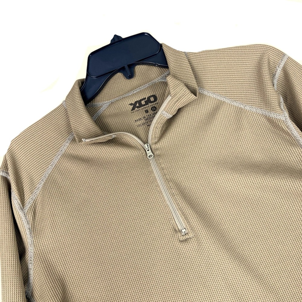 XGO Tactical Base Layer Top Mens M Acclimatize Dry Waffle Knit 1/4 Zip Pullover